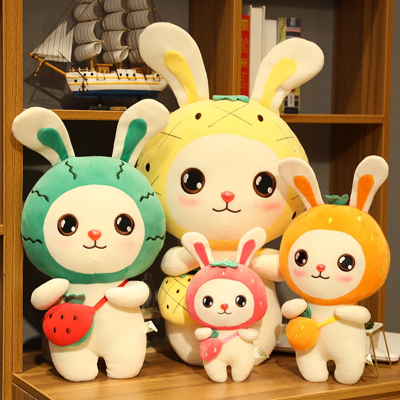 

1pcs Cute Fruit Rabbit Plush Toy Super Soft Comfortable Doll Sleeping Pillow Birthday Present For Girls And Boys Lyy