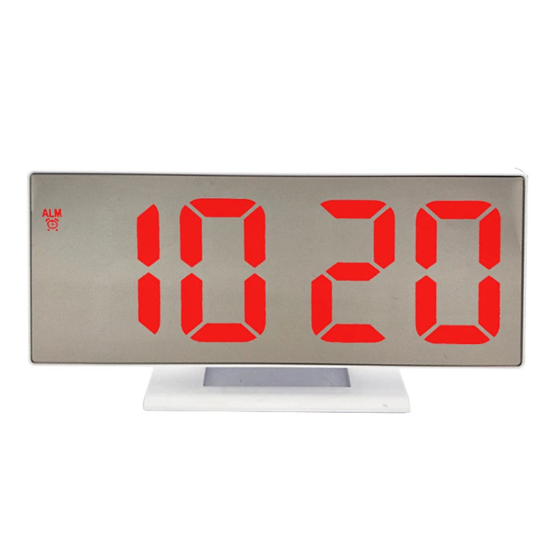 

Digital Alarm Clock LED Mirror Clock Multifunction USB Cable Snooze Display Time Night LCD Light Table Desktop Reloj Despertador