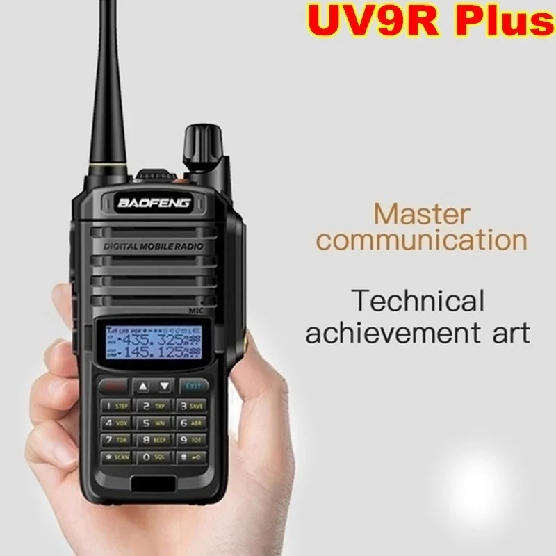 Baofeng UV-9R Plus(5rd Gen) рация 8 Вт 2800 мАч VHF UHF Двухдиапазонный портативный двухстороннее радио водонепроницаемый FM переносной цифровой
