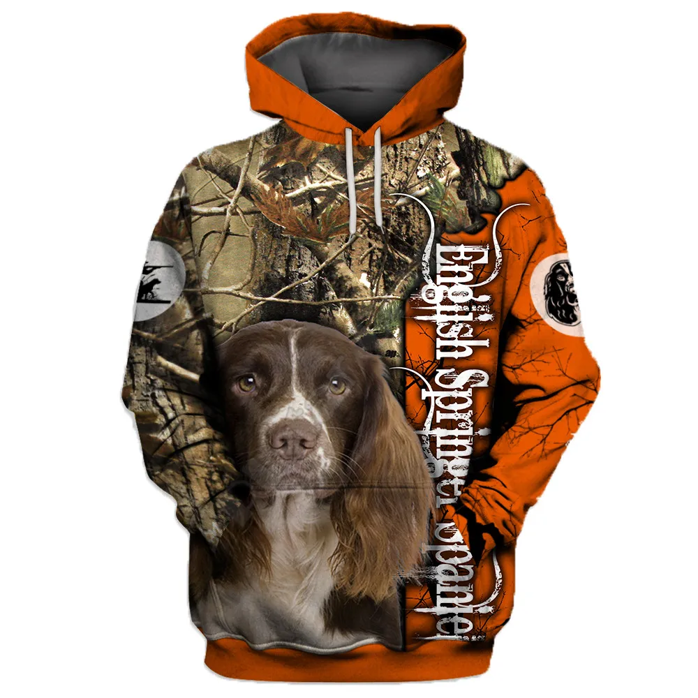

English Springer Spanie 3D Hoodies Printed Pullover Men For Women Funny Sweatshirts Sweater Animal Hoodies Drop Shipping 15