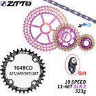 Кассета ZTTO для горного велосипеда, 10 скоростей, 11-46T SLR, Радужный широкий коэффициент, Ультралегкая Звездочка CNC для горного велосипеда X0, X9, X7, M610, M781