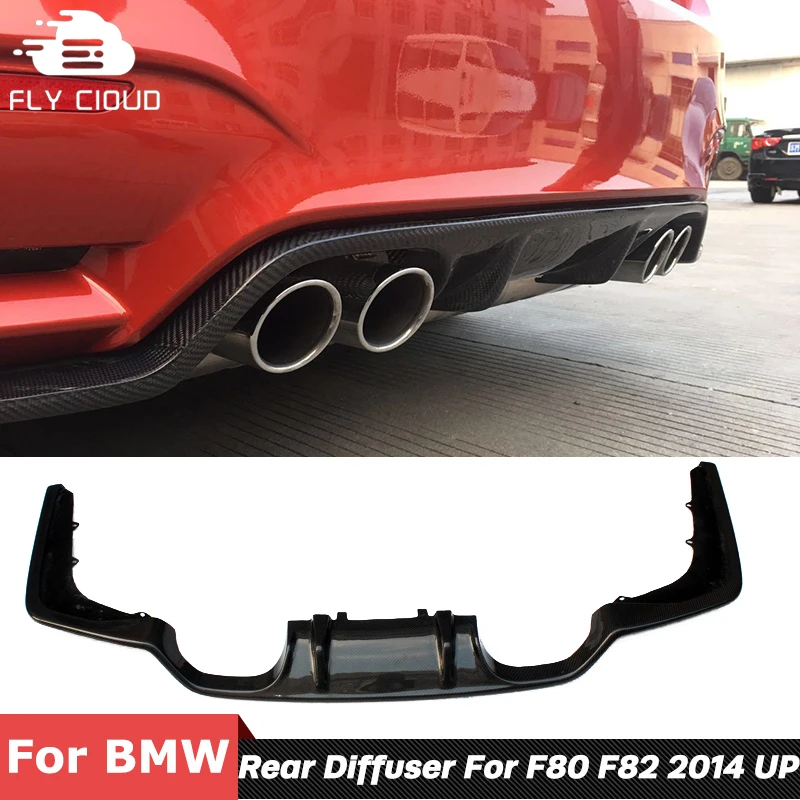 

3D стиль, Углеволокно, задний подбородок, бампер, диффузор для BMW F80 M3 F82 M4, автомобильный комплект кузова, тюнинг 2014 Up