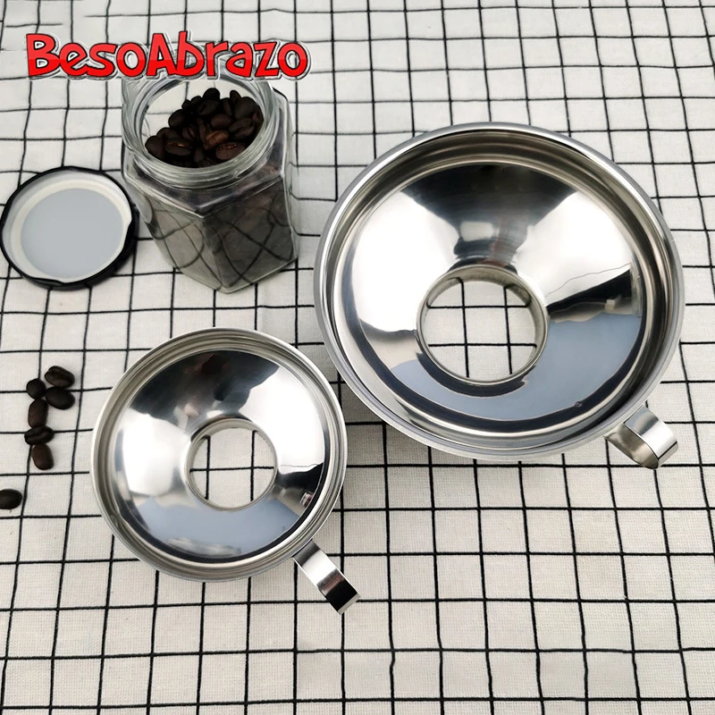 

Stainless Steel Wide Throat Funnel for Cans Kitchen Oil Coffee Nuts Dispenser Tools Multi-Purpose Gadgets and Utensils Accessory