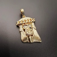 personality gold plated head pendant necklace pendant accessories