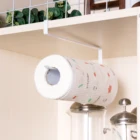 Железный Держатель для бумажных полотенец, подставка под шкаф, не сверляющий подвесной держатель для ванной, кухни, гостиной, прочный рулонный держатель