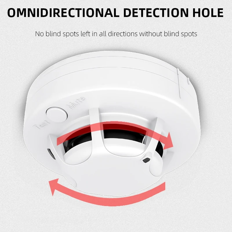 

Independent Smoke Detector, Sound and Light Alarm, Smoke Detection, for School, Company, Family