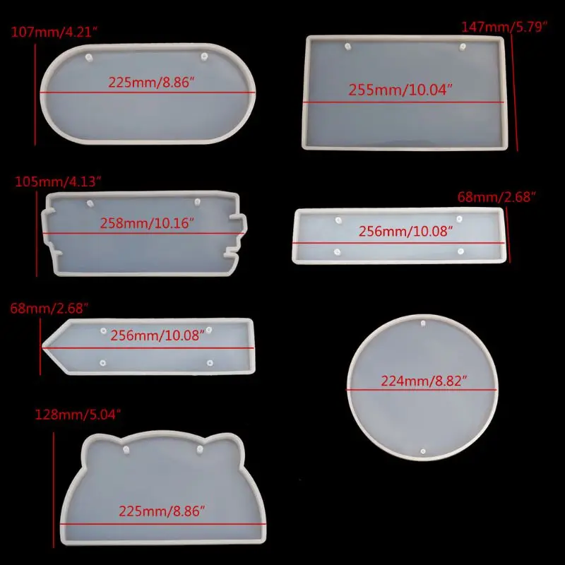 

918F Clear Silicone Indicator Signs Card Epoxy Resin Mold DIY Door Plate Resin Mold