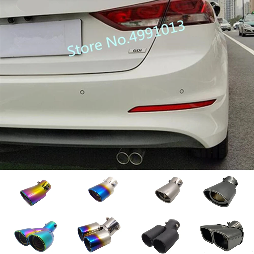 1 шт. автомобильный глушитель из нержавеющей стали для Hyundai Elantra 2016 2017 2018 |