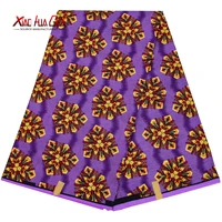 traditional african print fabric purple waxed floral polyester suitable for 6 yards ankara sewing home couple sexy dress fp6434