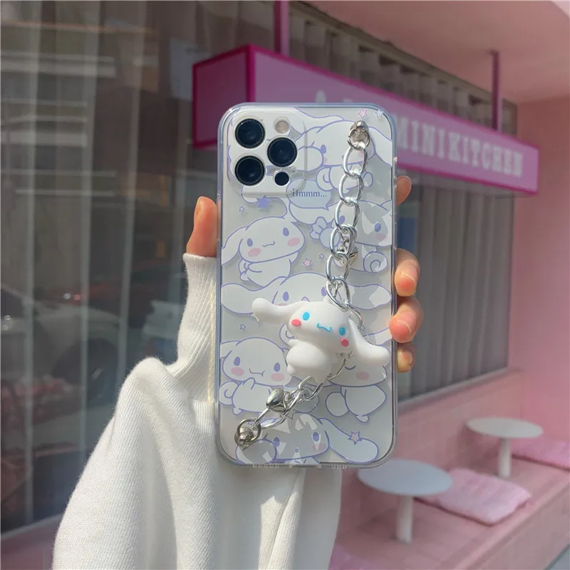 Sanrioed Kawaii Kuromi My Melody Cinnamoroll для Iphone 13 Xs Max чехол телефона силиконовый мягкий с