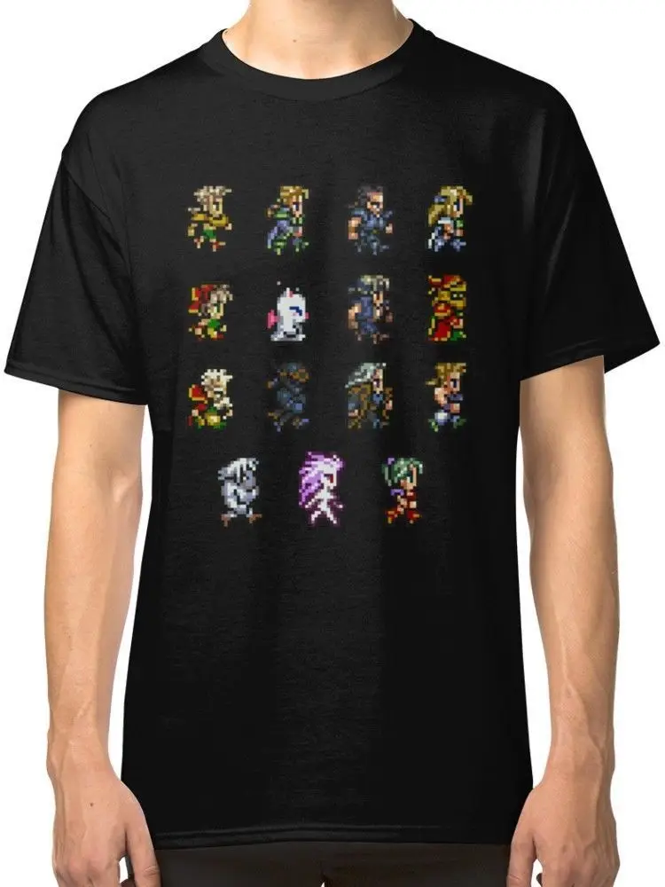 Final Fantasy Vi Мужские черные футболки рубашка одежда|Мужские футболки| |