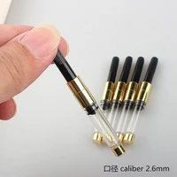 5pc fountain pen refill ink converter pump cartridges gold