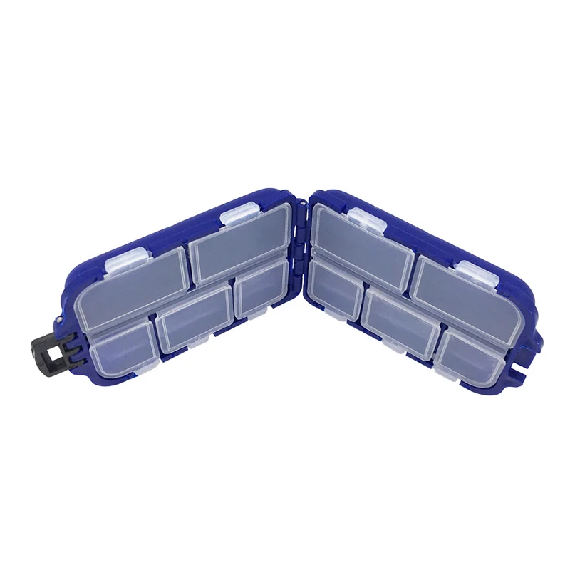 

10 Compartments Pouch Storage Box Transparent Fishing Lure Square Fishing Box Spoon Hook Lure Tackle Box Fish Accessories Boxes