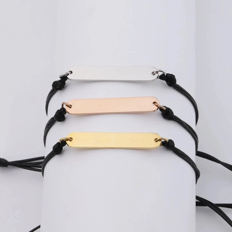 

Mirror Polish Stainless Steel Strip Charm Adjustable Bracelets For Women Metal Strip Bracelets wholesale 20pcs