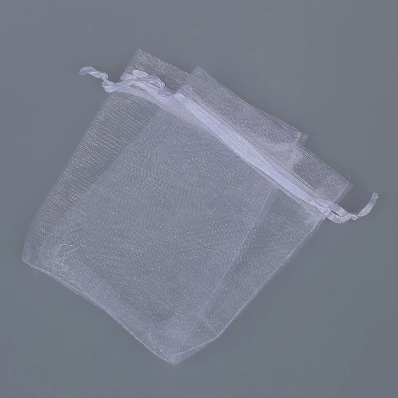 100 шт. белый подкручиватель ресниц мешочки с завязками из органзы Ювелирные