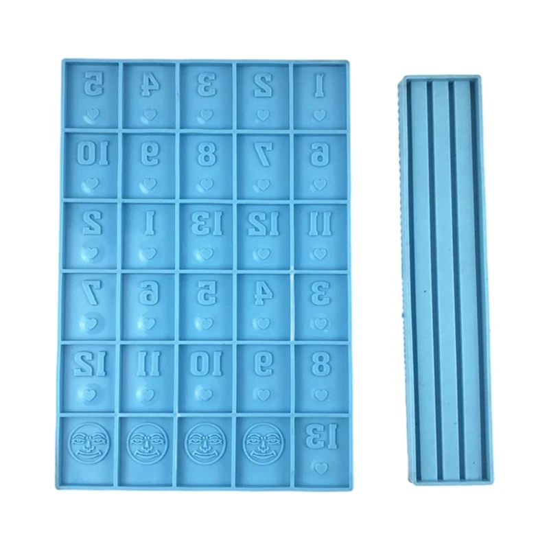 

55KA DIY Israeli Mahjong Epoxy Resin Mold Game Table Mahjong Casting Silicone Mould