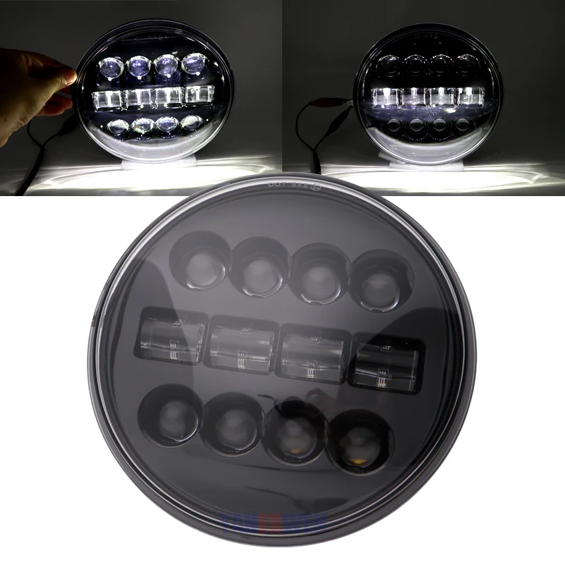 7 дюймовый светодиодный головной светильник лампы для Street Glide Fat Boy Heritage Softail Road King