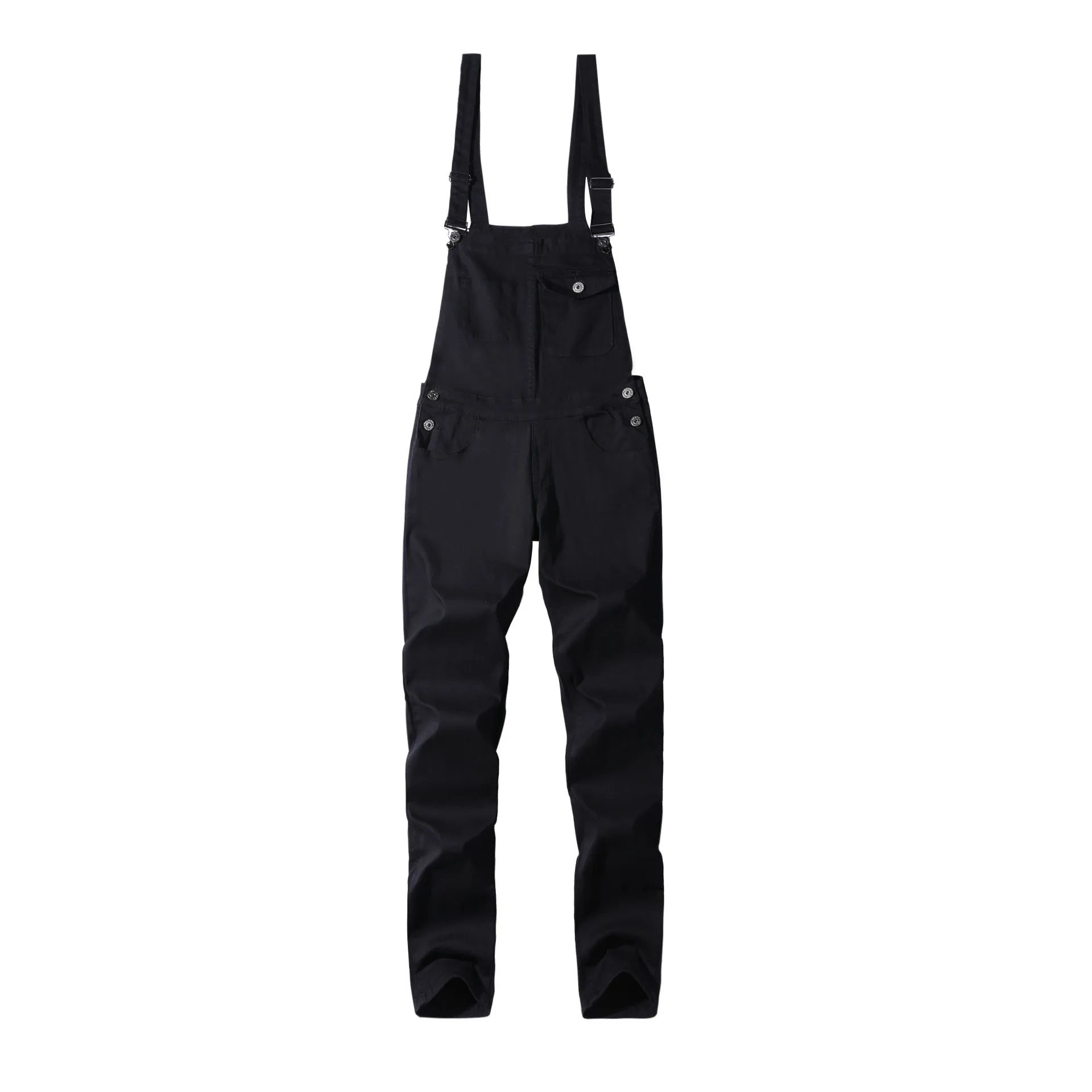 Men White Jeans Jumpsuits Autumn Casual Loose Sleeveless Denim Bib Overalls for Man Slim Suspender Black Pants | Мужская одежда