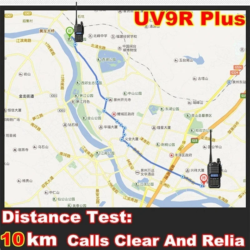 Baofeng UV-9R Plus(5rd Gen) рация 8 Вт 2800 мАч VHF UHF Двухдиапазонный портативный двухстороннее радио водонепроницаемый FM переносной цифровой