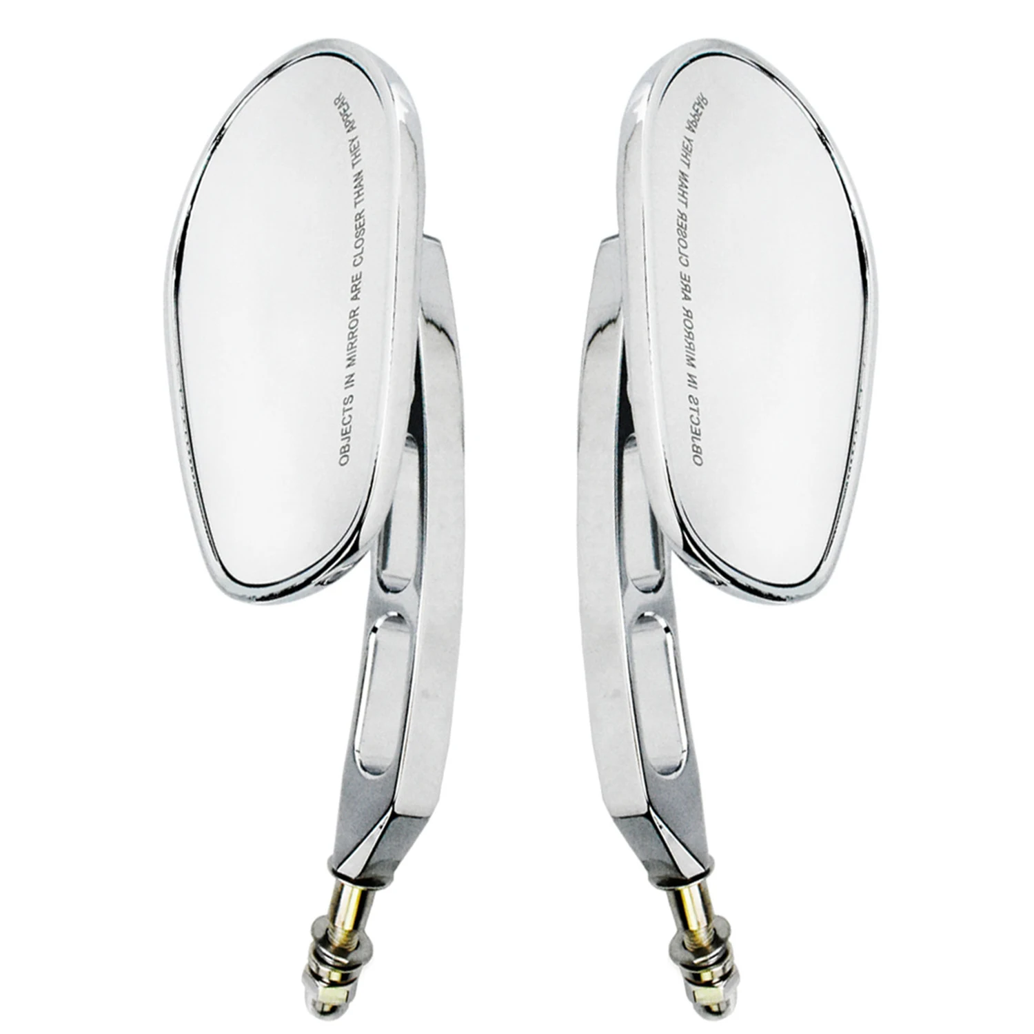 Хромированные боковые зеркала заднего вида 8 мм с ЧПУ для Harley Softail Dyna Sportster - купить