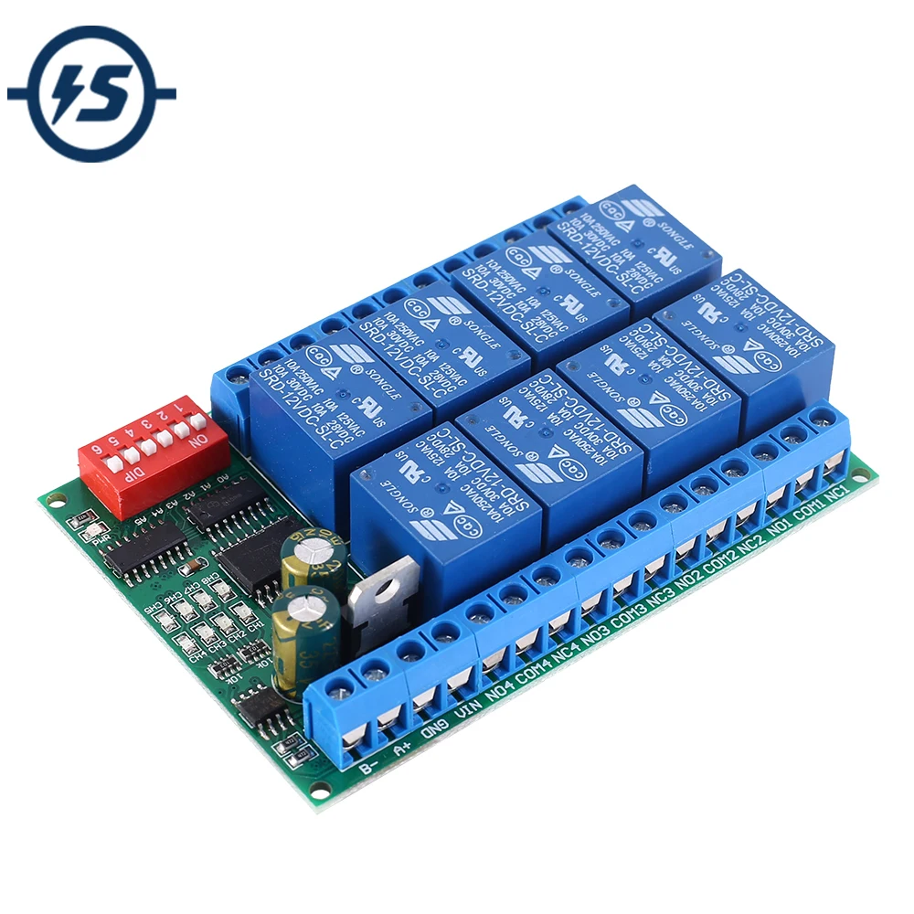 Многофункциональный модуль реле задержки RS485 12 В постоянного тока устройство