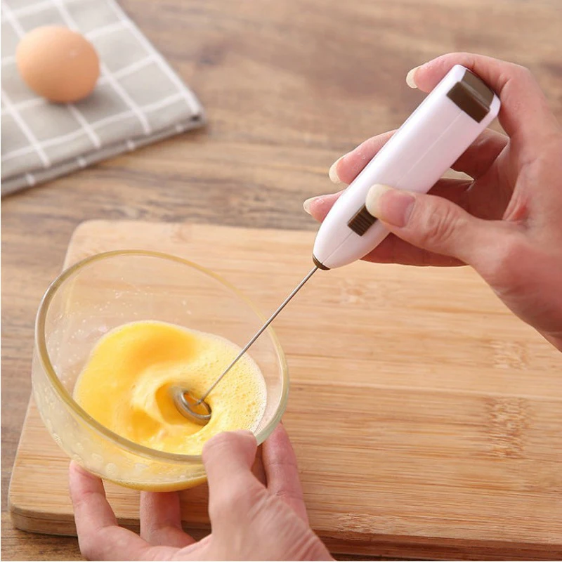 

Coffee Milk Drink Frother Kitchen Electric Egg Beater Foamer Whisk Mixer Handle Cream Stirrer Practical Household Kitchen Tool