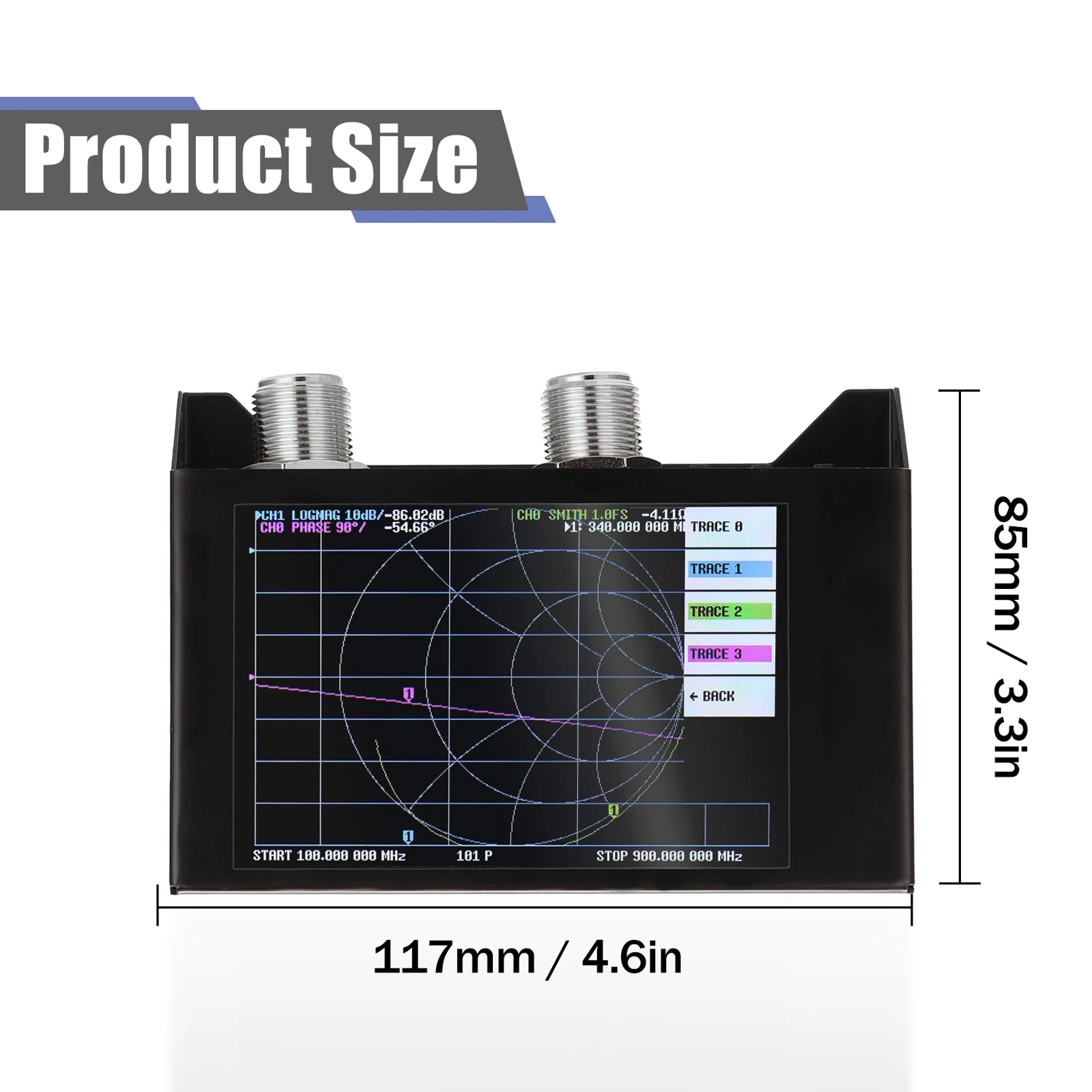 Анализатор сети NanoVNA V2 векторный 3G анализатор фотоантенны коротких волн HF VHF UHF с