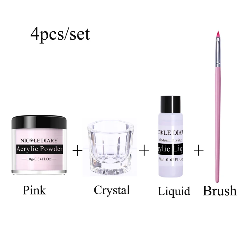Николь дневник Акриловые пудры набор удлинитель для лака ногтей УФ гель лак
