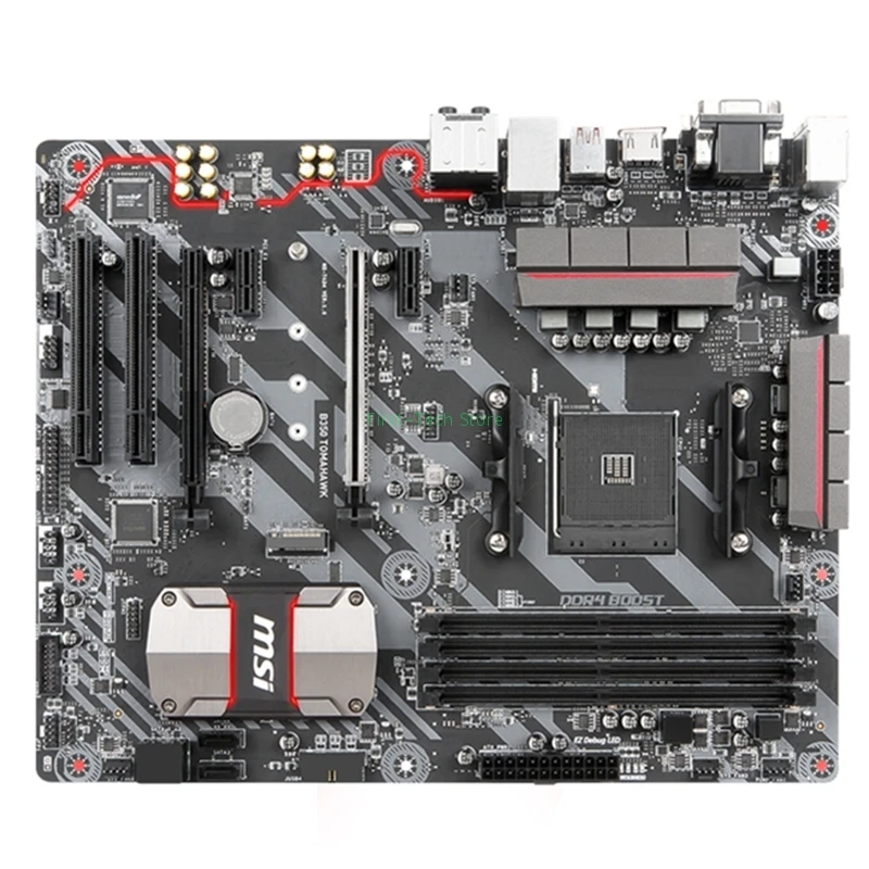 Для MSI B350 Томагавк системная плата AMD гнездо AM4 DDR4 Ryzen 64 Гб PCI E 3 0 X16 б/у настольных ПК