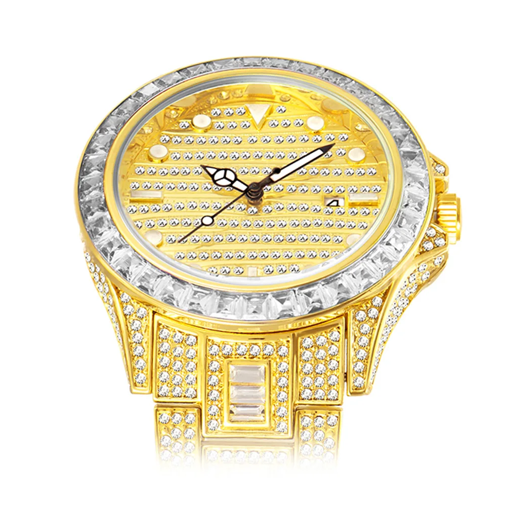 

AAA Diamond Trendy Men's Watch Hip Hop Luxury Waterproof Fashion Men's Quartz Wrist Watch reloj hombre relogio masculino