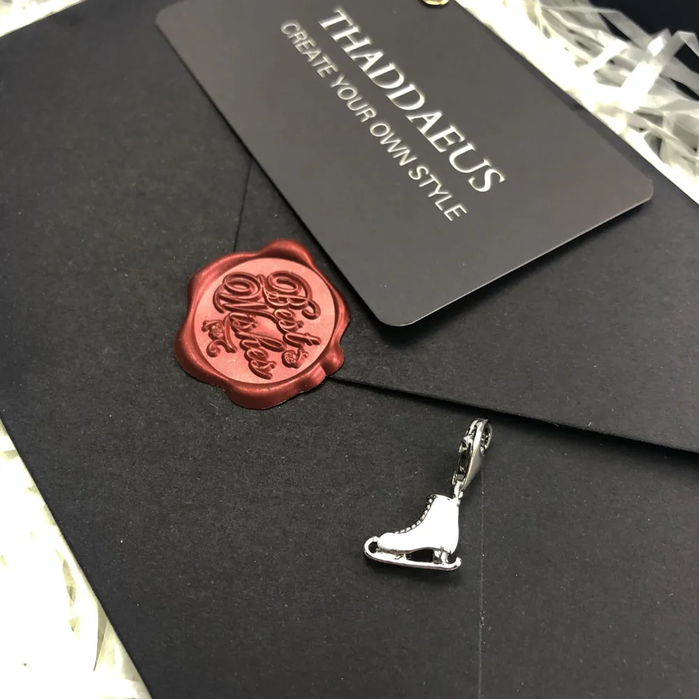 Модные ювелирные изделия живой 3D белая эмаль ледяная подвеска скейтборт шарм