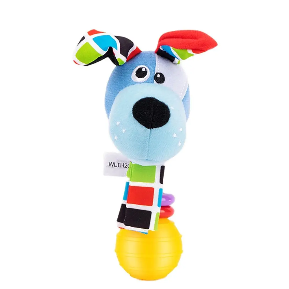 

Baby Rattles Cartoon Animal Toys Soft Plush Newborn Hammer Rubber Hand Bells Early Education Gifts 0-36 Months Infant Jollybaby