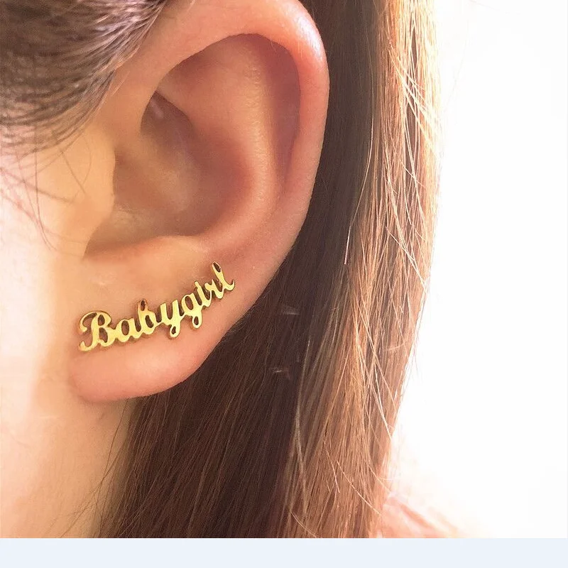 

Популярные в Европе и Америке, английские Babygirl из нержавеющей стали шпильки для ушей дарят подарки друзьям.