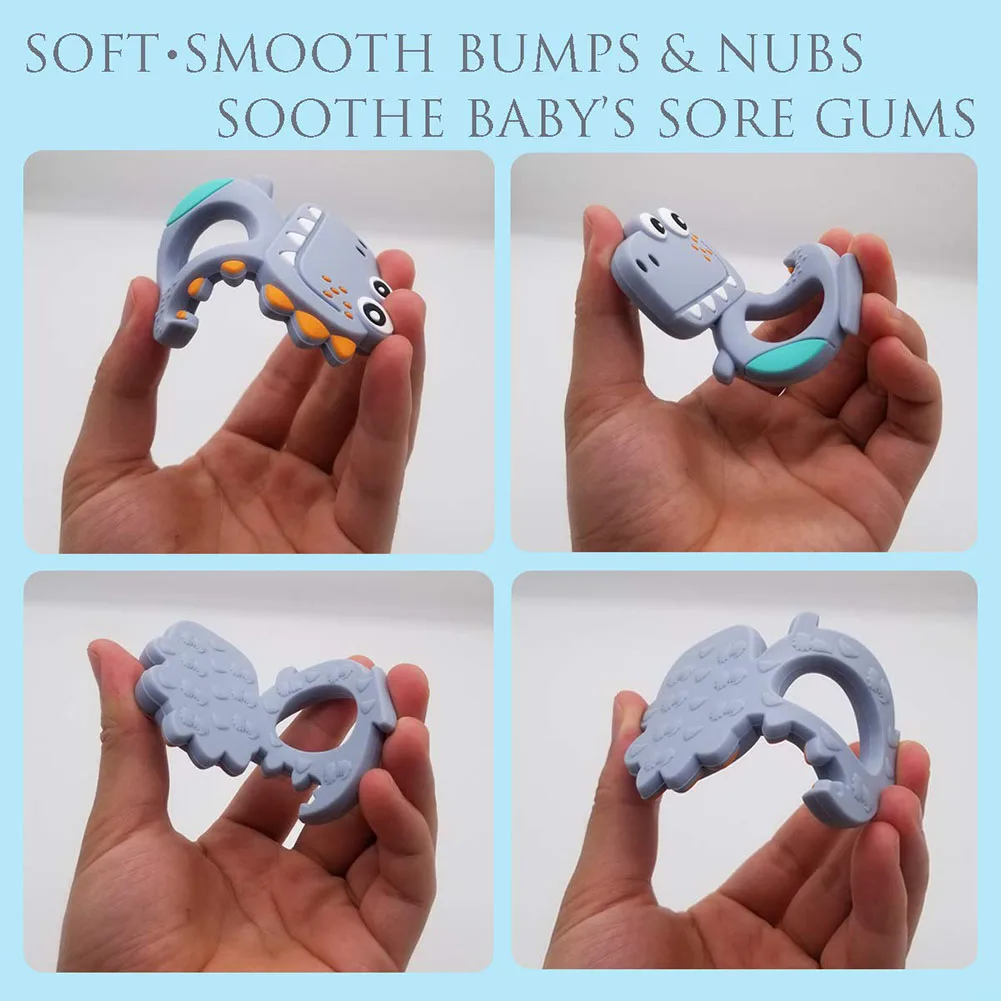 Мягкий силиконовый чехол с изображением динозавров для маленьких небольшой