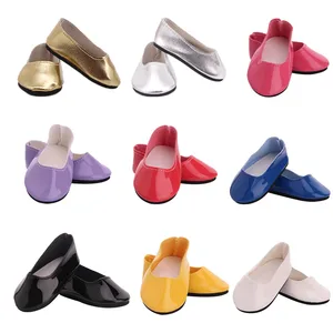 Mini Leather Casual Shoes Fit 18Inch American43CM Reborn Born Baby Doll Clothes Accessories Nenuco R