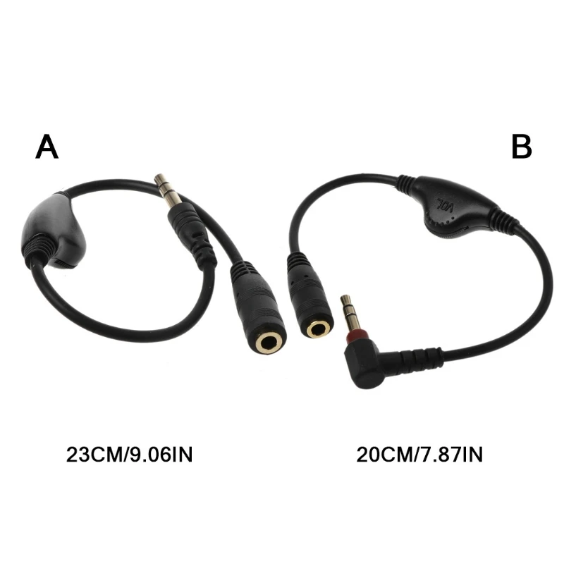 

3.5mm Jack AUX Male to Female Adapter Extension Cable Stereo Cord with Volume Control Earphone Headphone Wire for Car