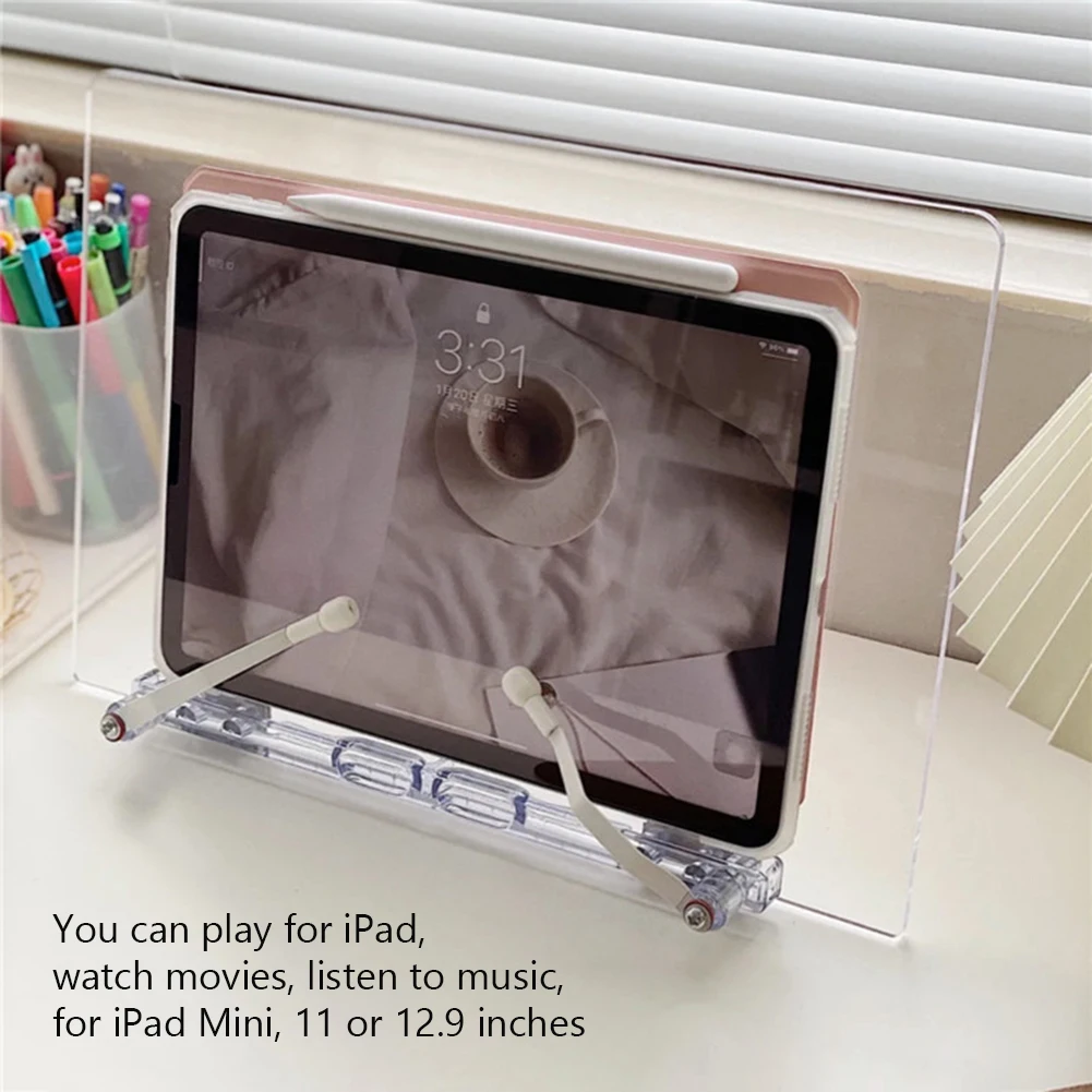 Подставка-держатель для iPad планшета ПК прозрачная акриловая книжная полка