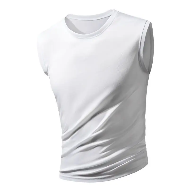 

2021 New Compression Tights Gym Tank Tops Quick Dry Sleeveless Sports Shirt Men Fitness Clothing Summer Cool Men's Running Vest