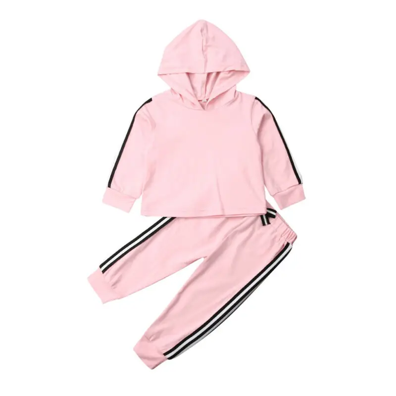 Осенняя одежда для маленьких девочек комплект одежды: футболка с длинными