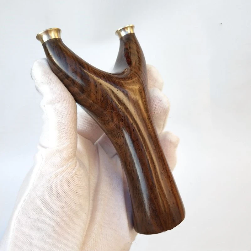 Рогатка из черного дерева с Медной головкой массива высокого качества