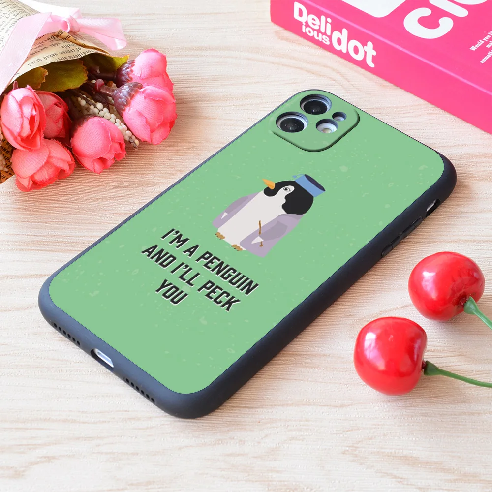 

For iPhone I'm A Penguin And I'll Peck You Print Soft Matt Apple Case