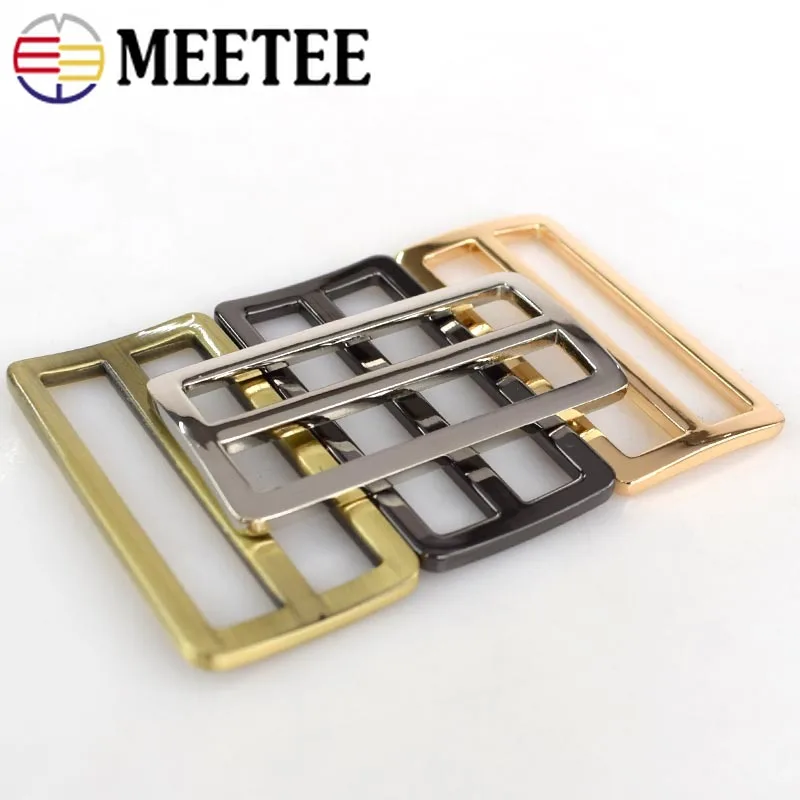 5/10 шт. Meetee 50 мм металлический тройной скользящий ремень с кольцом квадратной