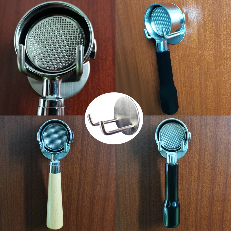 Самоклеящаяся стойка для кофейного портафильтра без дна 51 мм / 53 мм / 54 мм / 58 мм Держатель фильтра настенный.