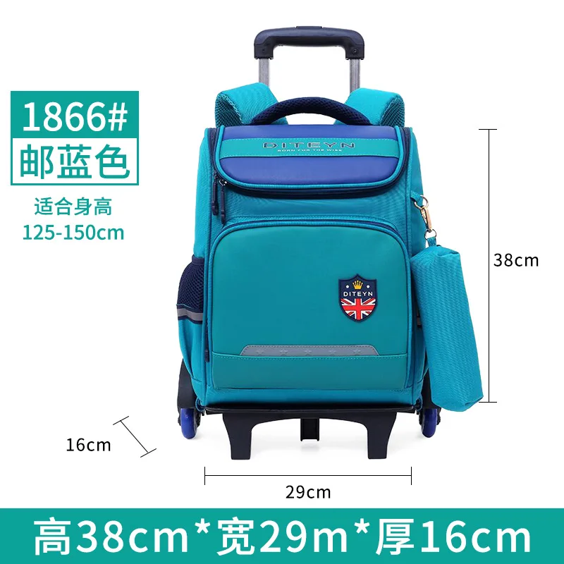 Removable Children School Bags boys girls 3 Wheels bags Kids Trolley backpacks Schoolbag Luggage Book Bag Wheeled Backpack kids | Багаж и