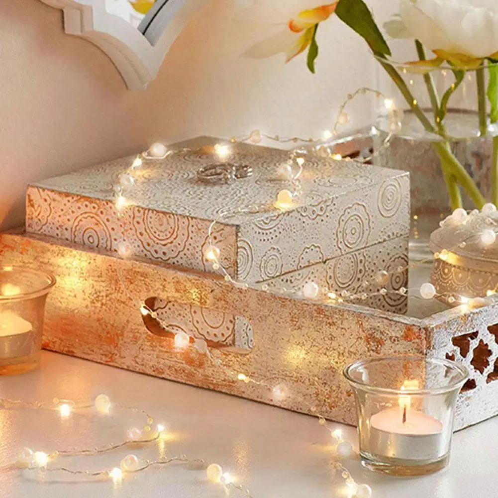 Новый 20 светодиодный аккумулятор медная проволока светящаяся гирлянда в виде