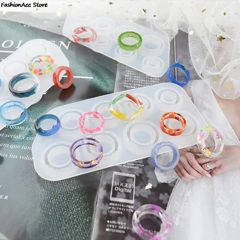 

8 шт., силиконовые формы для колец разных размеров