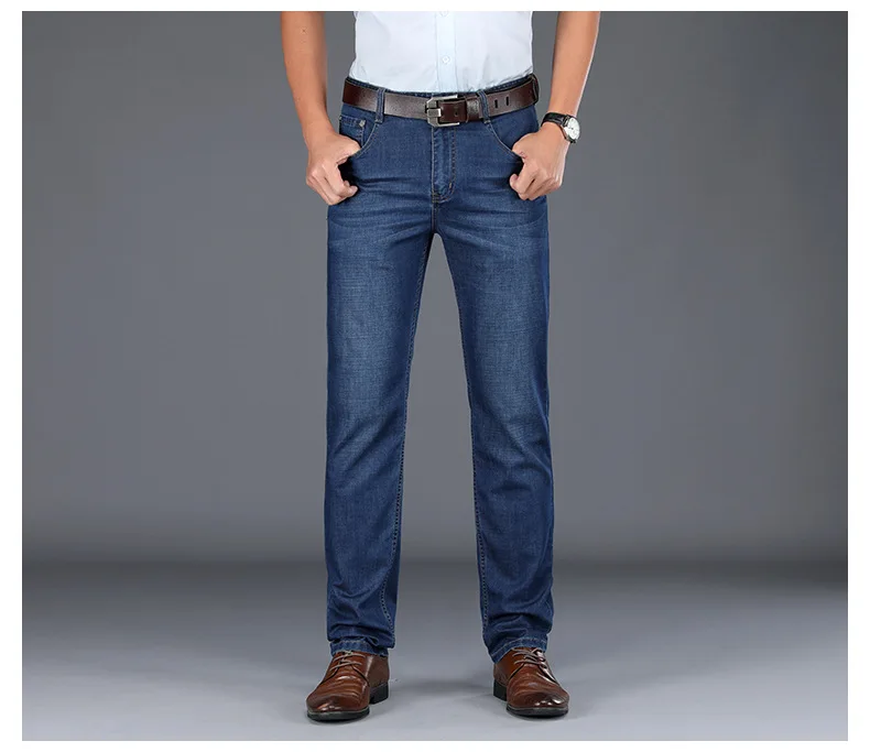 

J3732 -Spring and summer jeans men's loose straight tube men's pants business pants