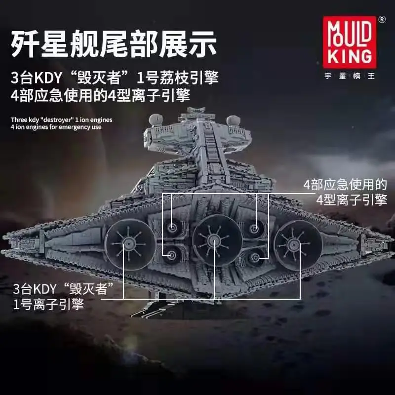 13135 звезда игрушки Кирпичи имперский Разрушитель комплект MOC 23556 модель 75252