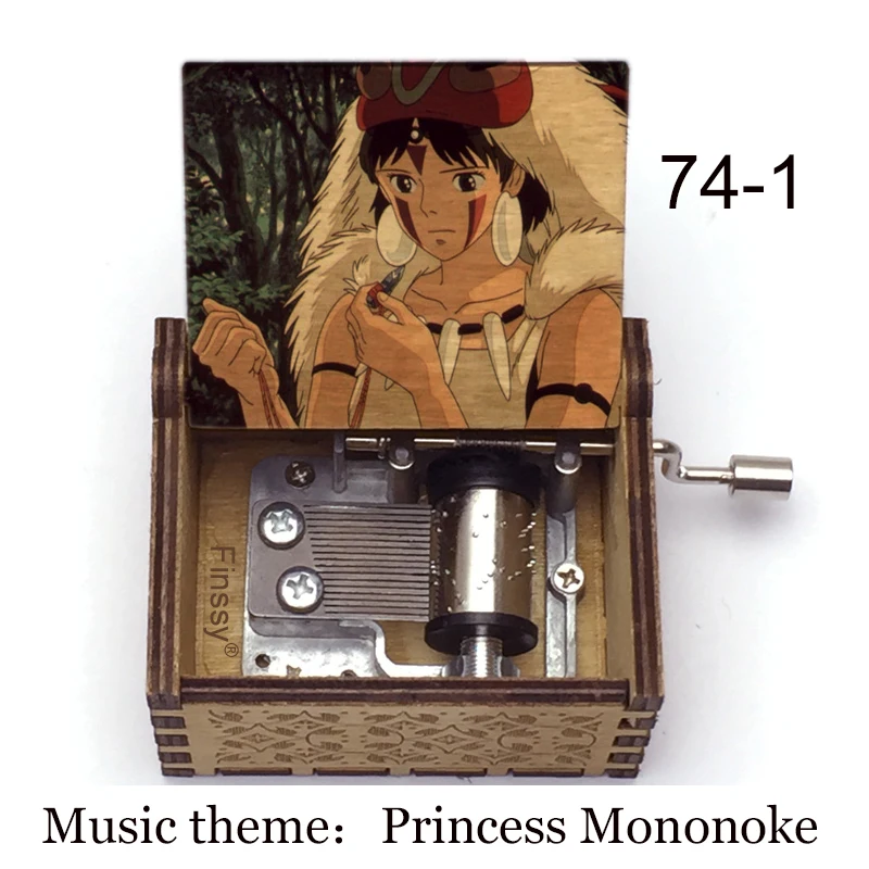 Музыкальная тема hime Mononoke Hime принцесса ashitaka шкатулка деревянная детская игрушка