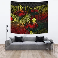 fiji tapestry turtle hibiscus pattern reggae 3d printing tapestrying rectangular home decor wall hanging 02
